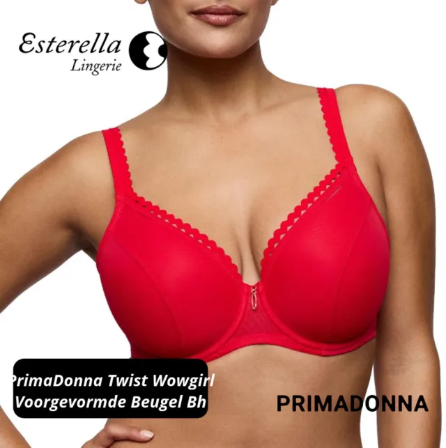 PrimaDonna Twist Wowgirl Voorgevormde Beugel Bh Hartvorm 0242600 True Red - maat EU 85E / FR