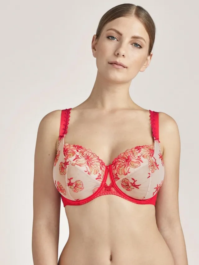Aubade Poetique Esquiss Beugel Bh TF13 Pigment - maat EU 75F / FR Rood