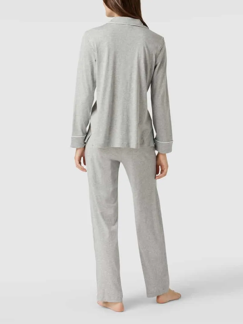 Lauren Ralph Lauren Pyjama van katoen-modalmix middengrijs, foto 4