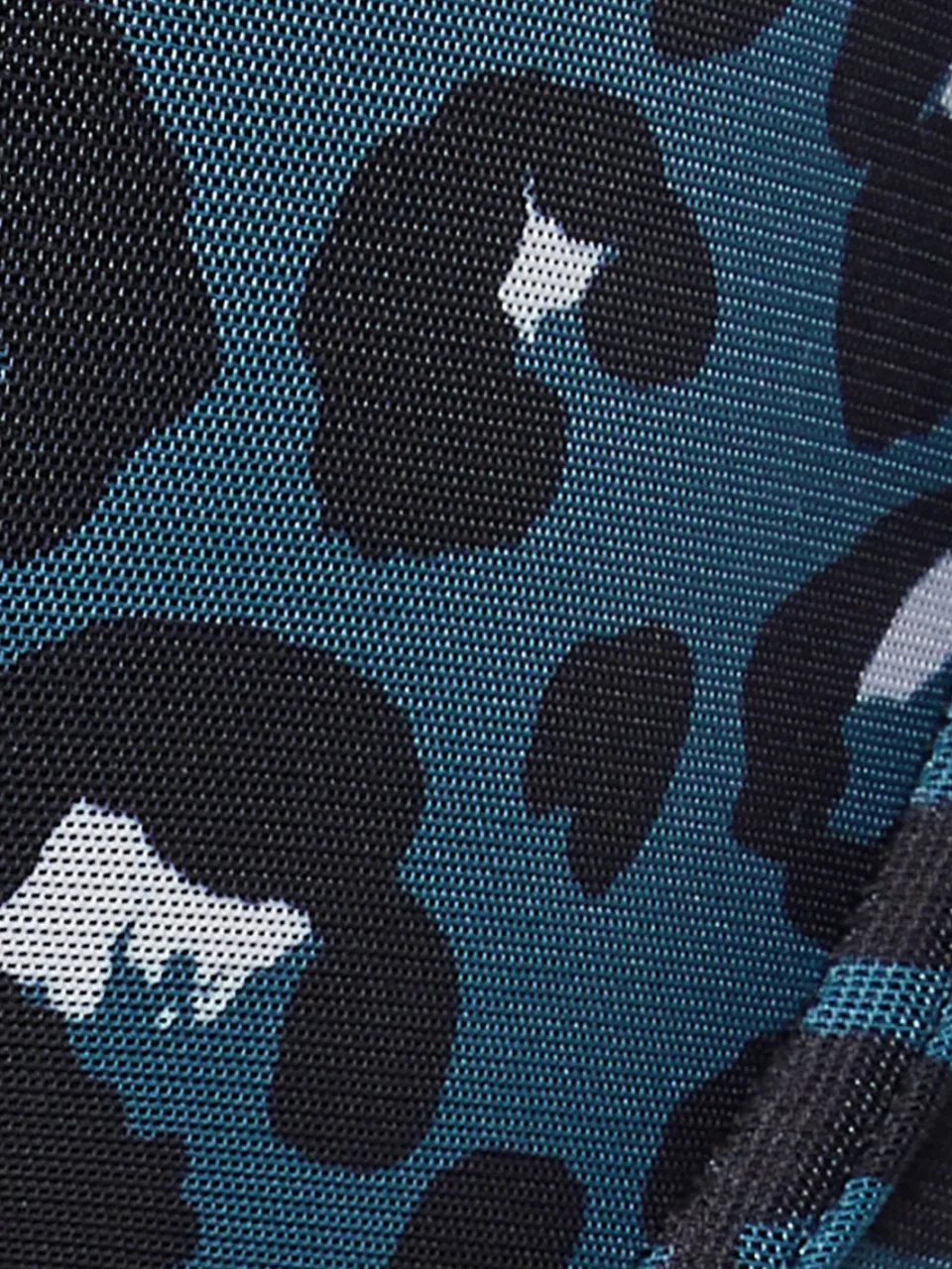 Yours Tshirt Bh Met Mesh En Dierenprint In Blauwgroen/Zwart, foto 4