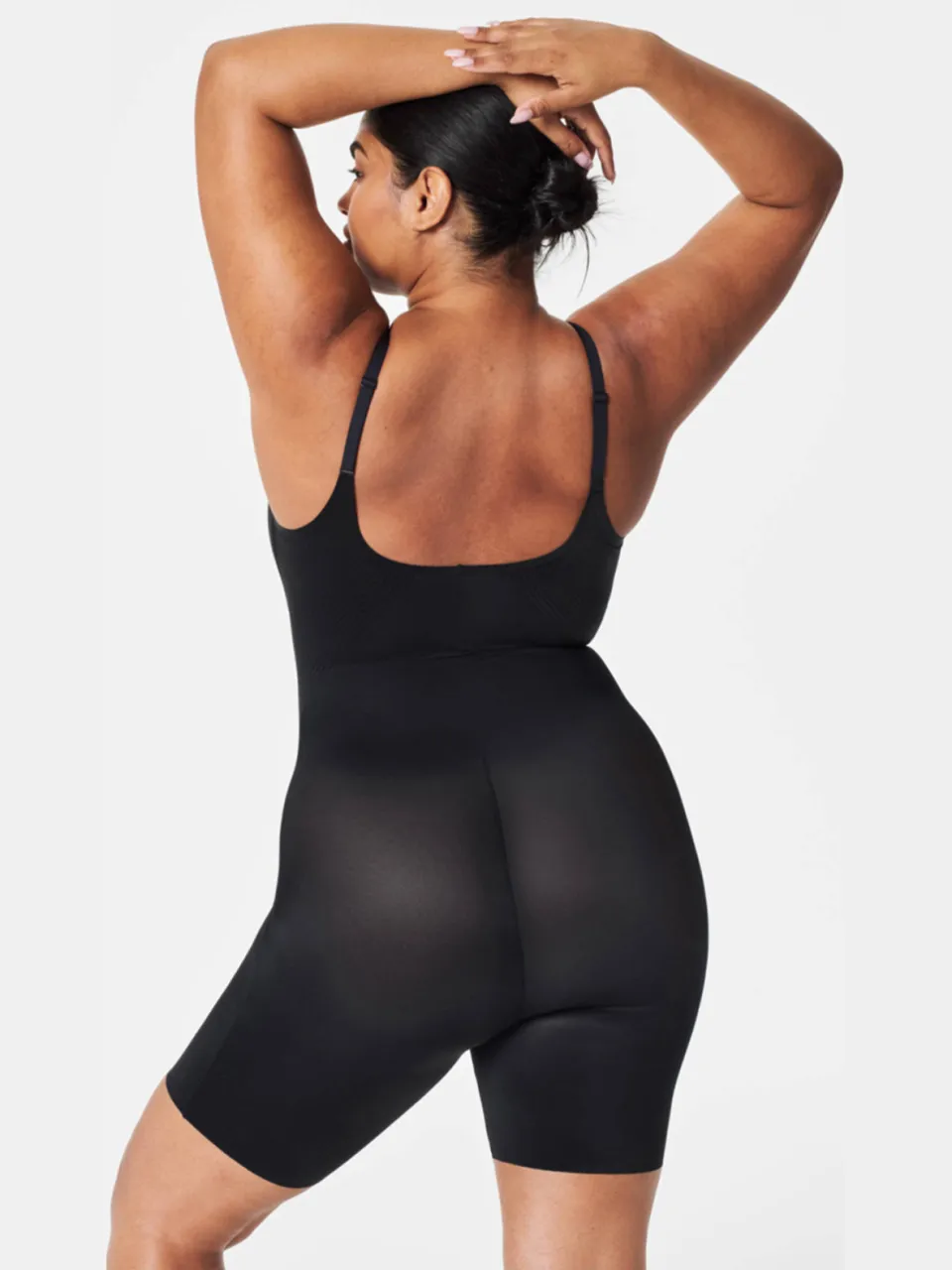 SPANX SPANXshape™ Invisible medium corrigerende Closed-Bust Mid-Thigh bodysuit zwart, foto 4