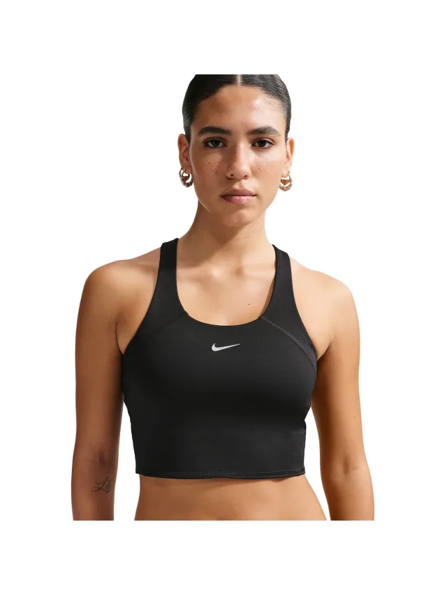 Nike Tempo Medium-support Sports Bra Sportbeha's/Sportvesten Dames - Zwart - Katoen Jersey Black