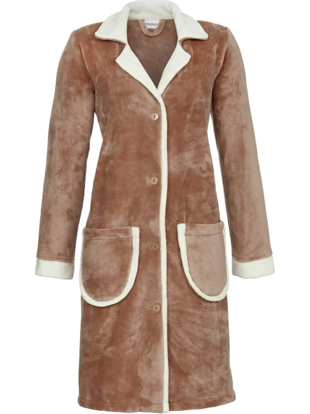 Ringella Roze fleece badjas Ringella - Roze - Maat - 40