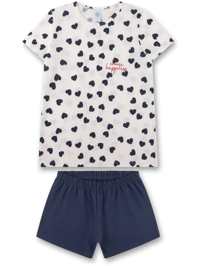 Sanetta Pyjama 164 Blauw/Beige