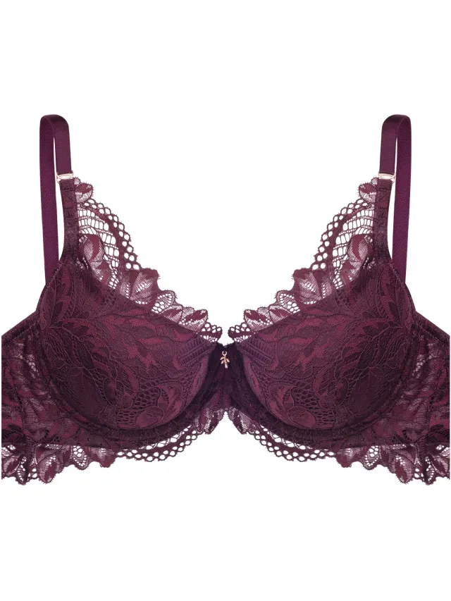 ESOTIQ Insoley - Push-upbeha - 75F - Mahonie - Met beugel en kant
