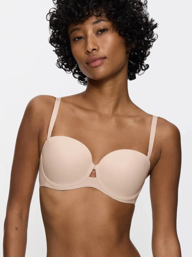 Triumph strapless T-shirt-bh met beugel lichtbeige