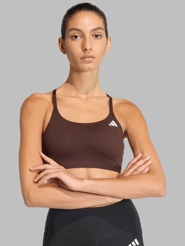 Adidas Performance Optimé sport-bh light support - bruin, foto 4