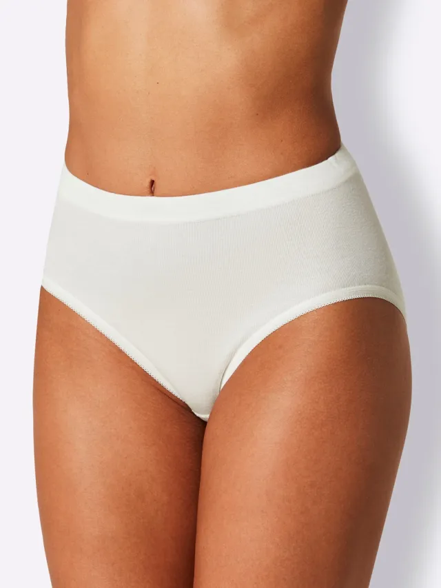 Tailleslip gebroken wit 1x beige, 2x champagne, 2x zwart