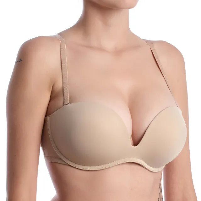 Lormar FREEPLUS Dames Push-Up Beha Zonder Draad Beige