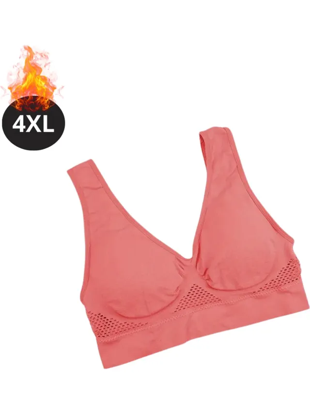 Bovista BH Zonder Beugel - Zonder Bandjes - Push-up Bh's - Comfort Beha - Comfortabel - Sterk - Dames - Plus Size - Abrikoos