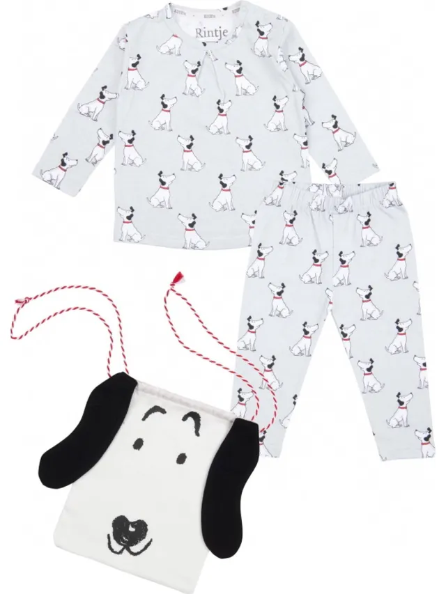 Kuuk'n Rintje Grijs Pyjama incl. Tasje maat 86/92 2020422