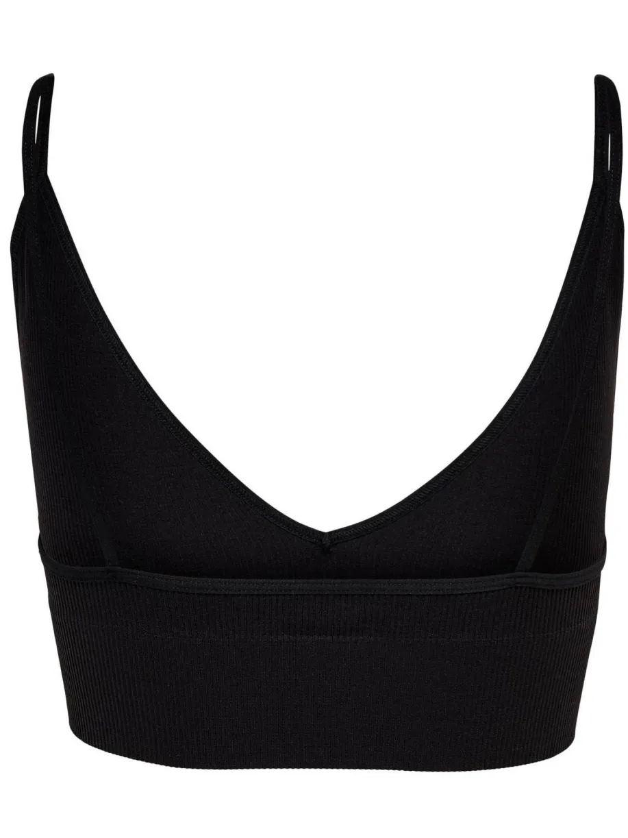 Only seamless bralette met ribstructuur zwart, foto 3
