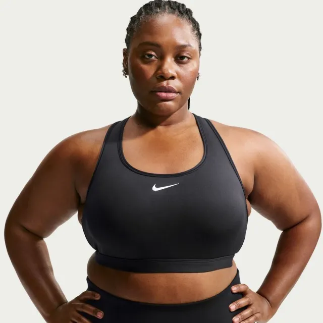 Nike Dri-FIT Swoosh Medium Support sportbeha zwart