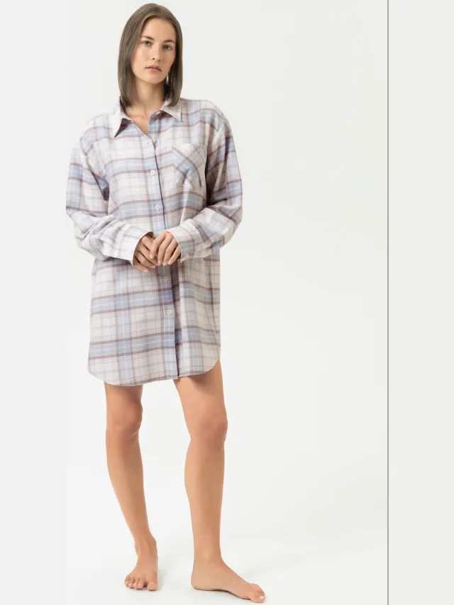 Mey Oversized nachthemd Serie Winter Sleep Powder Blue blauw