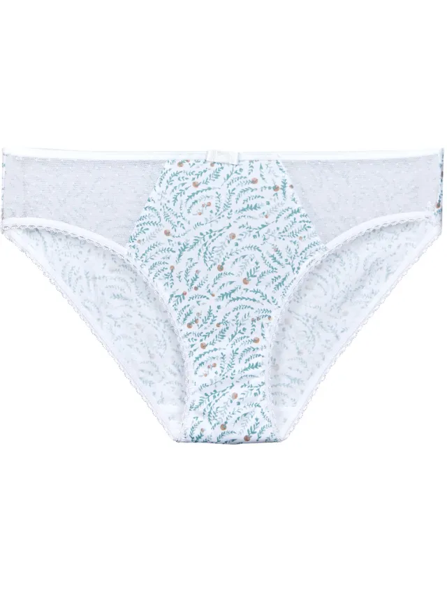 Dim Generous Coton Bio slipje wit Multicolour