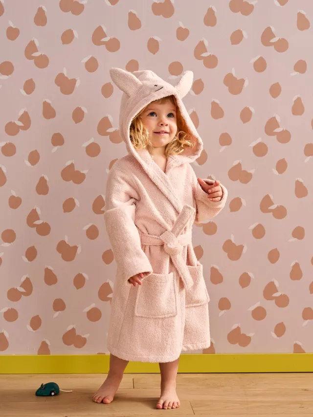 vertbaudet Badjas - kind - konijn - gerecycled katoen Roze