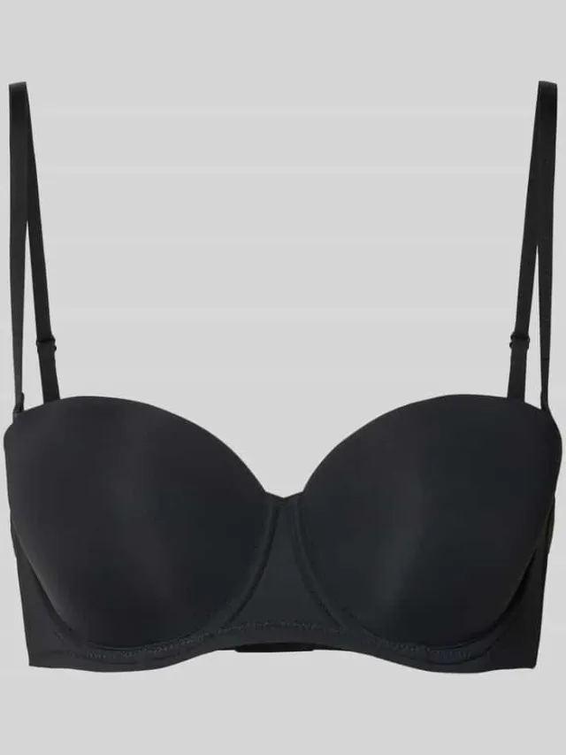 Dorina regular fit bh in balcony-look Zwart