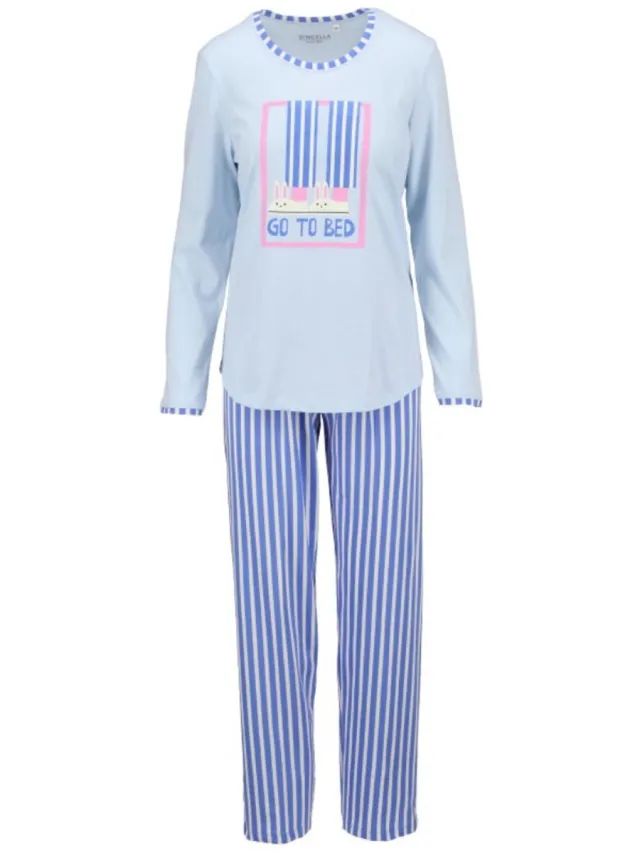 Ringella Katoenen dames pyjama blauw Ringella - Blauw - Maat - 36