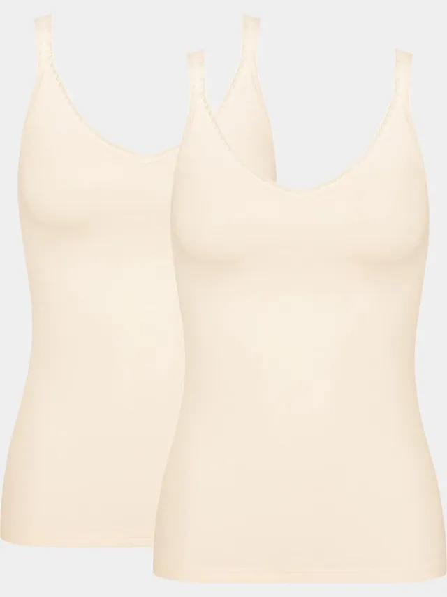Sloggi Dames GO 2-Pack Shirt 10207356/00CS-XS creme
