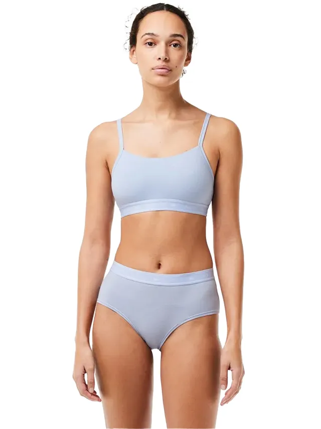 Lacoste Bralette met logo voor dames (Blauw)