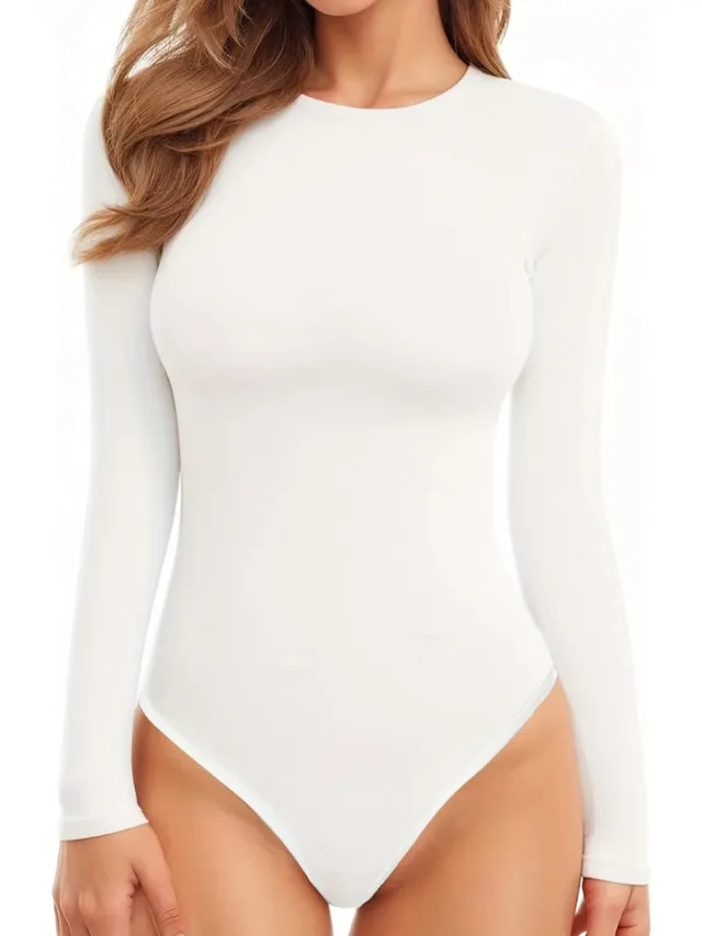 100 Bodysuit Dames - Jumpsuit - Corrigerend Ondergoed - Body plunge - Lingerie - Setje Vrouwen - Wit