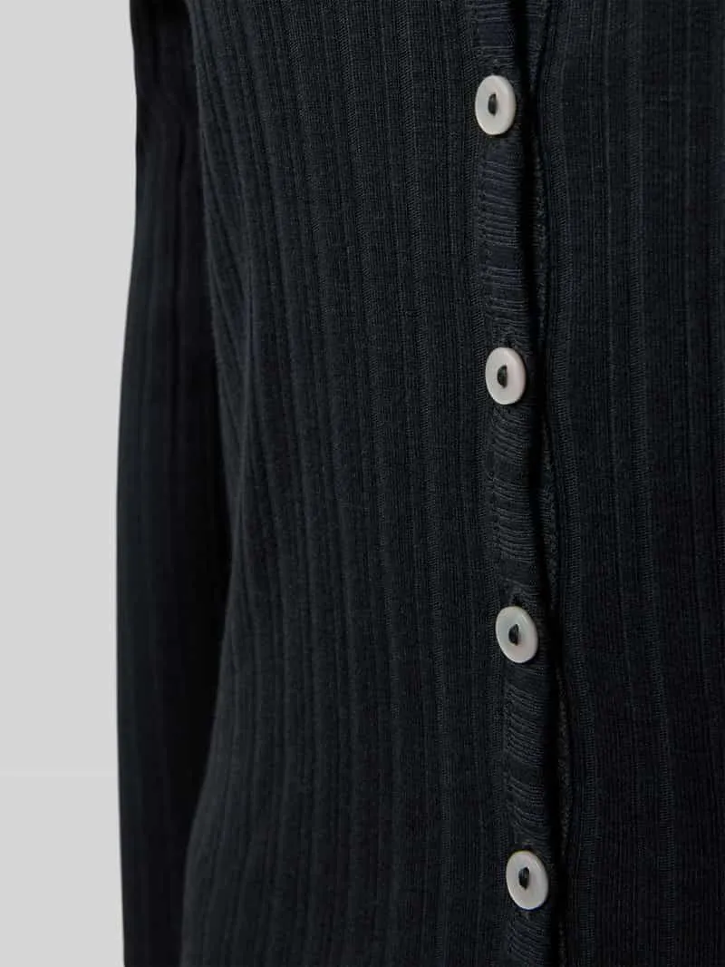 Jake*s Casual Pyjamabovendeel in riblook met v-hals zwart, foto 2