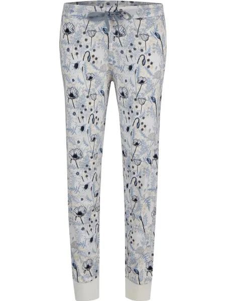 By Louise Dames pyjama set jersey katoen gebloemd lichtblauw, foto 2
