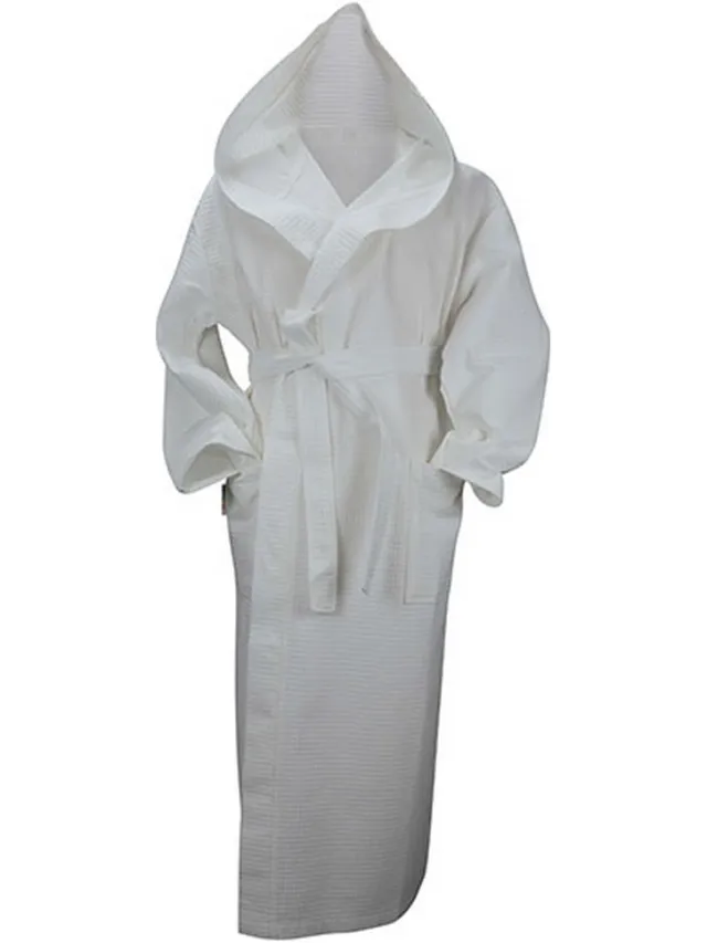 ARTG Dames/Dames Robezz Wafel ochtendjas met capuchon (Wit)