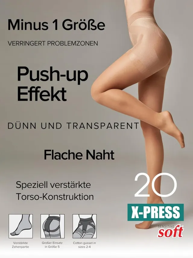 Elegant Conte Conte Modelllerende Panty met Push-Up Effect - 20 Denier Brons