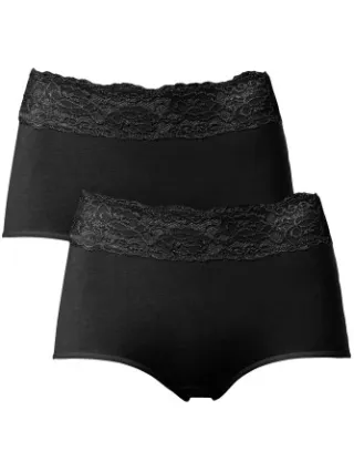 Trofé Lace Trimmed Maxi Briefs slip zwart Zwart,Wit,Geel,Beige,Rood