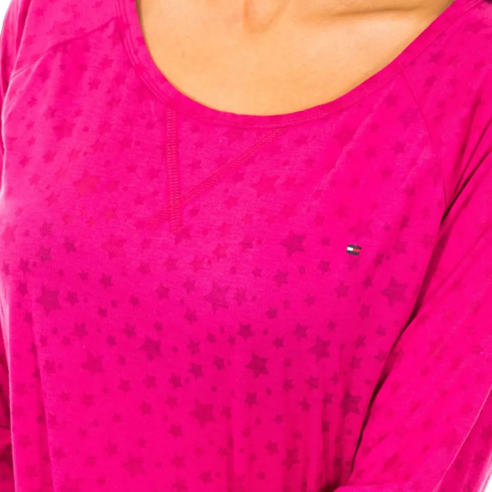 Tommy Hilfiger Nachtjapon met lange mouwen en boothals 1487903526 vrouw roze, foto 2