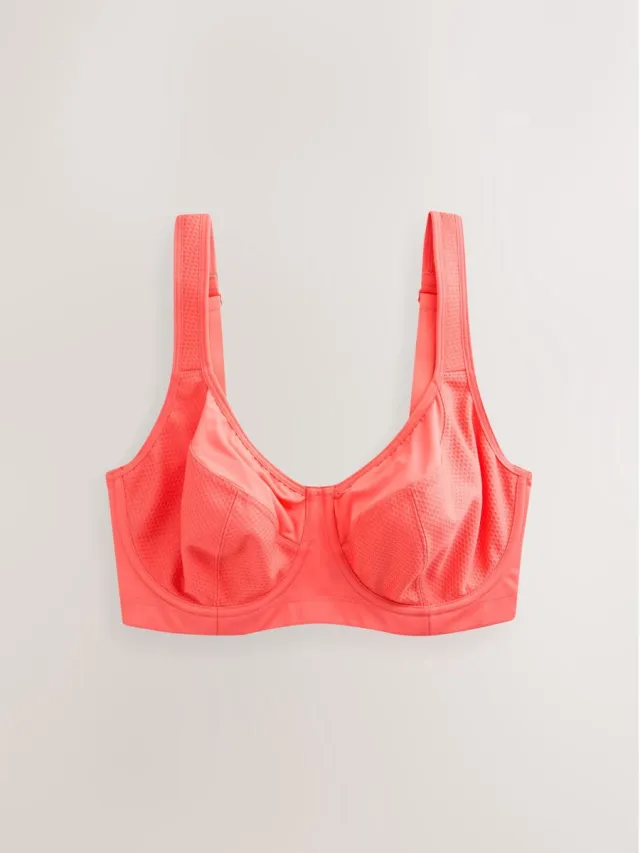 Next Dames - Dry Tech DD+ beha met volledige cups, zonder vulling en hoge ondersteuning - Roze Coral Pink