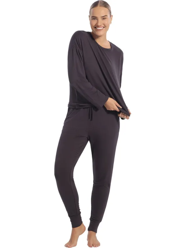 Ten Cate Basics pyjama set antra grey voor Dames