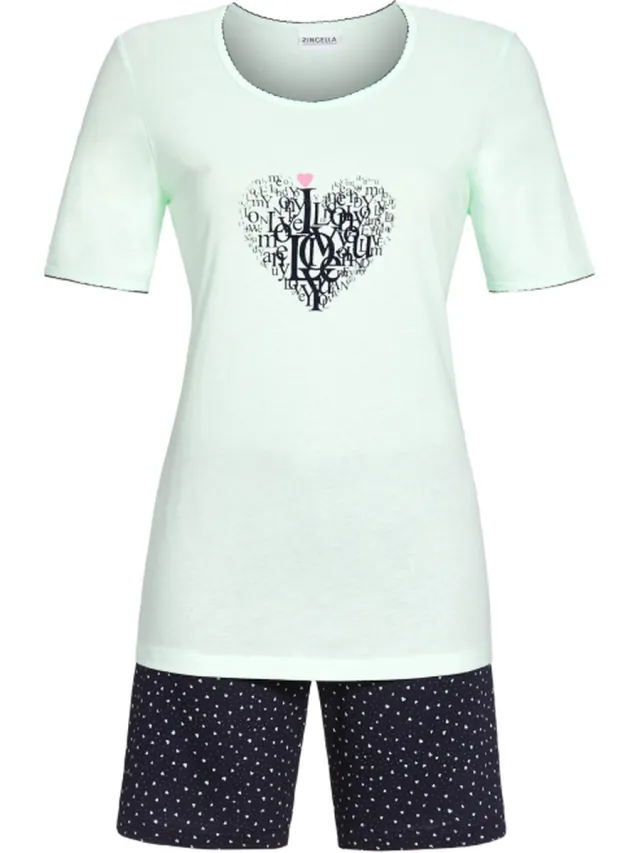Ringella Heart Print – Pyjama – 2211310 – Helles Lagune - 38