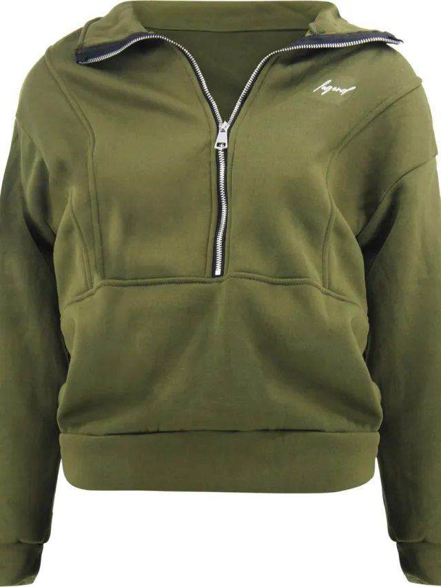 Legend ChiComfort luxe Dames half zip sweater Groen