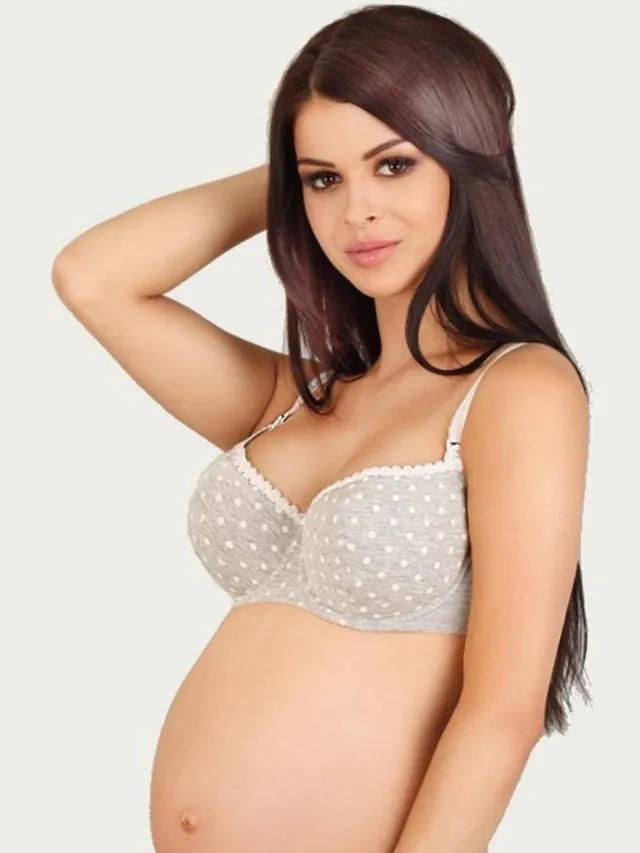 Lupoline Grey Polka Dots voedingsbh grijs