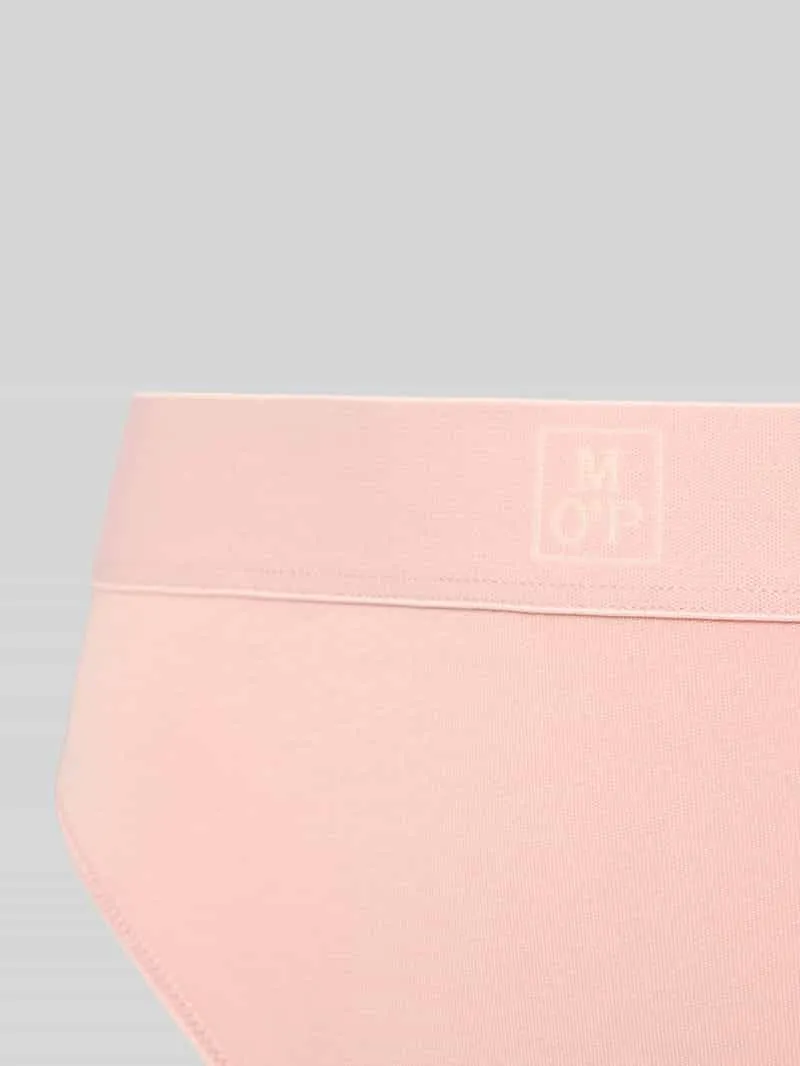 Marc O'Polo Slip met logo in band in set van 3 roze, foto 3