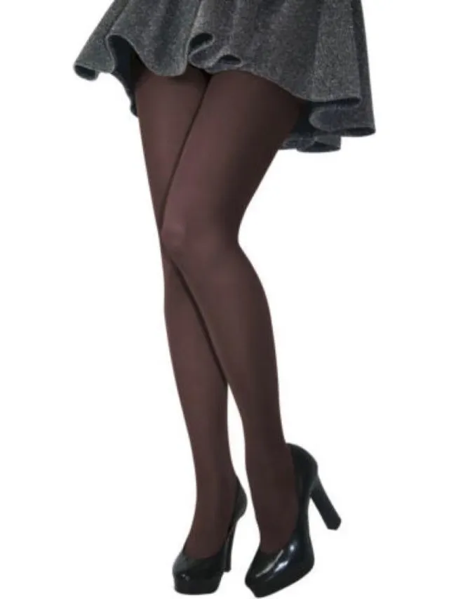 Aristoc Panty - Opaques - Natural Cotton Blended - Platte Naden - Katoen Kruisje - Opaque - 40 Den. - 36/40 - Chocolate
