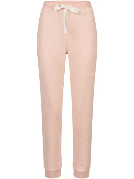 By Louise Dames winter pyjama set lang badstof gestreept roze, foto 2