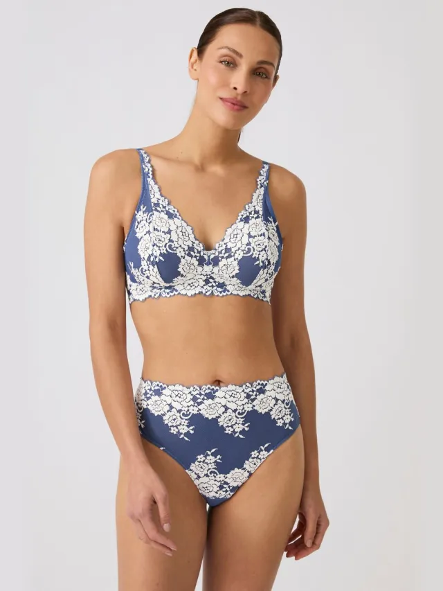 Damart Beha zonder beugels, foulardmodel ROSA van Damart - Dames - Blauw - 100