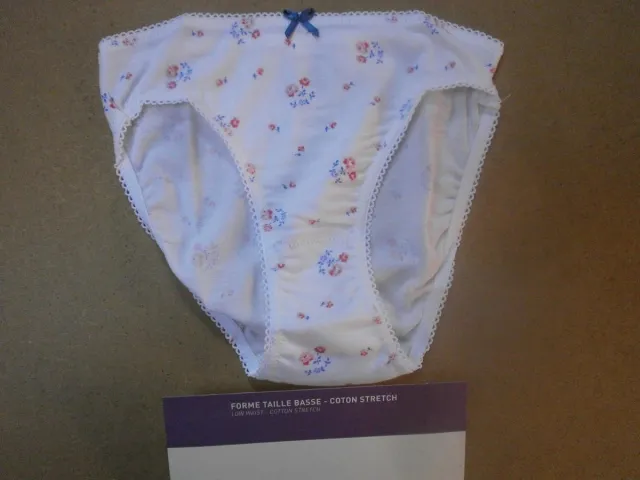 Petit Bateau 2 Pack - Slip -Onderbroek - Meisje - Bloempje - 12 jaar 150 wit