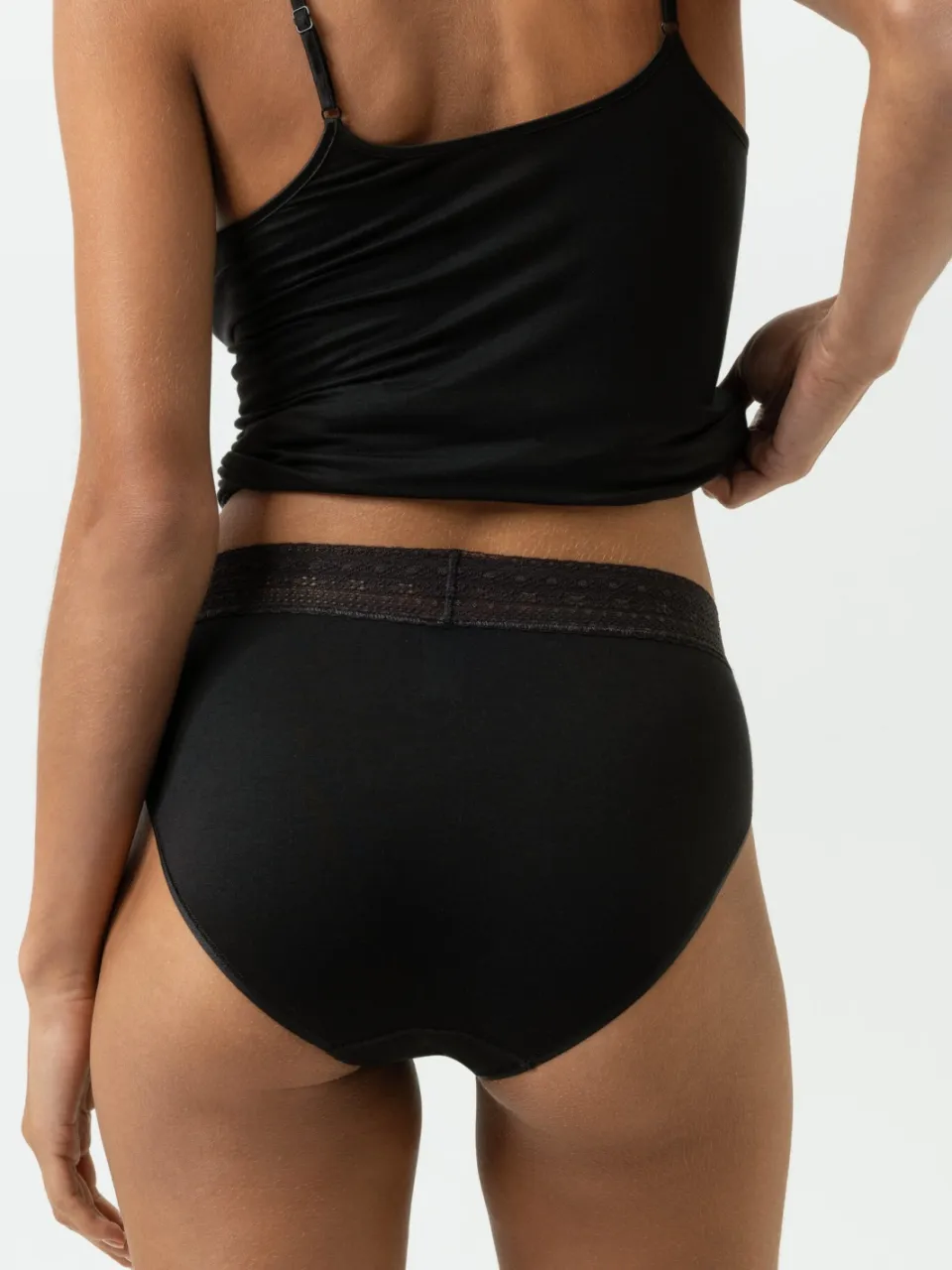 Mey Tailleslip Serie Modal Lace Zwart, foto 3