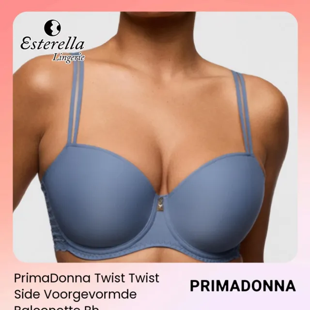PrimaDonna Twist Twist Side Voorgevormde Balconette Bh 0242572 Indigofera - maat EU 65F / FR Blauw