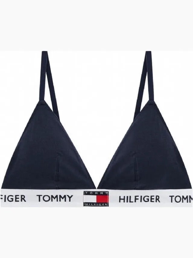 Tommy Hilfiger dames Tommy 85 triangel BH - katoen gevoerd - donkerblauw
