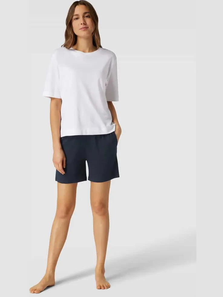 Schiesser Korte pyjamabroek met elastische band Marineblauw