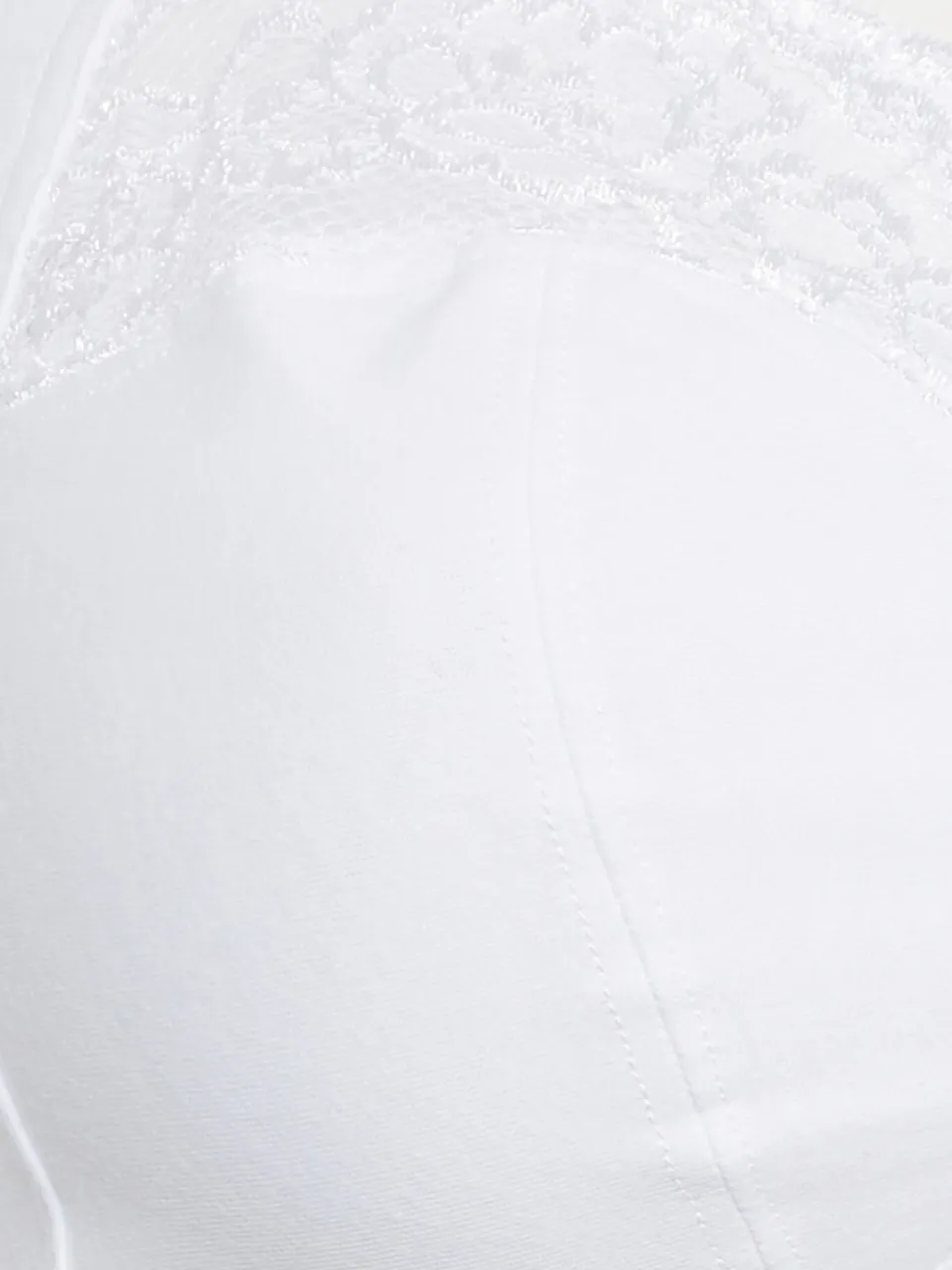 Yours Katoenen Bh Zonder Beugel Met Kant Detail In Wit Bestsellersize, foto 4