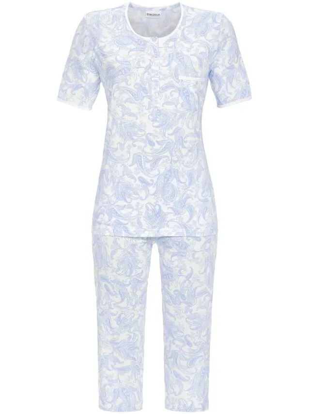 Ringella Soft Paisley – Pyjama – 5211268 – Azur – Wit