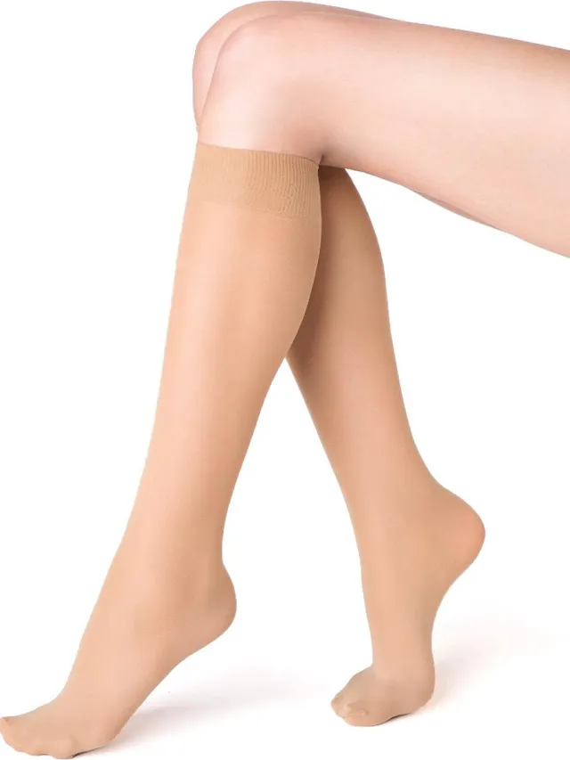 Caresse kniekousen opaque 60 natural