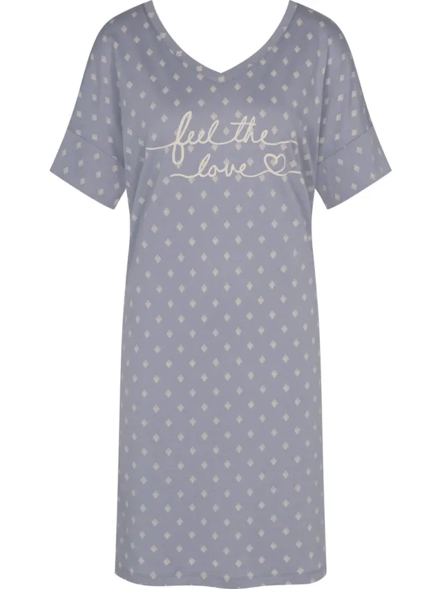 Triumph Nightdresses NDK SSL 10 CO/MD Dames Nachthemd Grey Combination