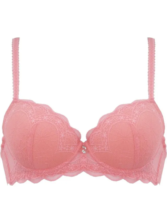 Naturana padded lace beugel BH maat 80G apricot